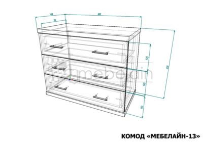 Комод Мебелайн 13 размеры