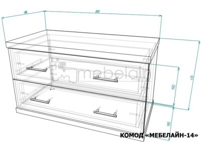 Комод Мебелайн 14 размеры