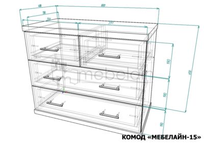 Комод Мебелайн 15 размеры