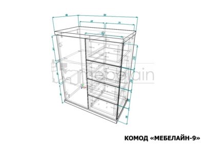 размеры Комод Мебелайн