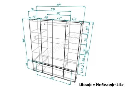 шкаф Мебелеф 14 размеры