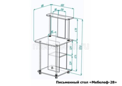 Письменный стол Мебелеф 28 размеры